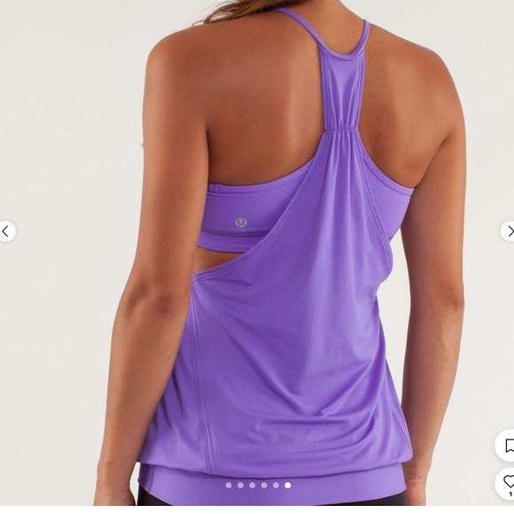 Lululemon size 4 No Limits Purple tank - Picture 2 of 6